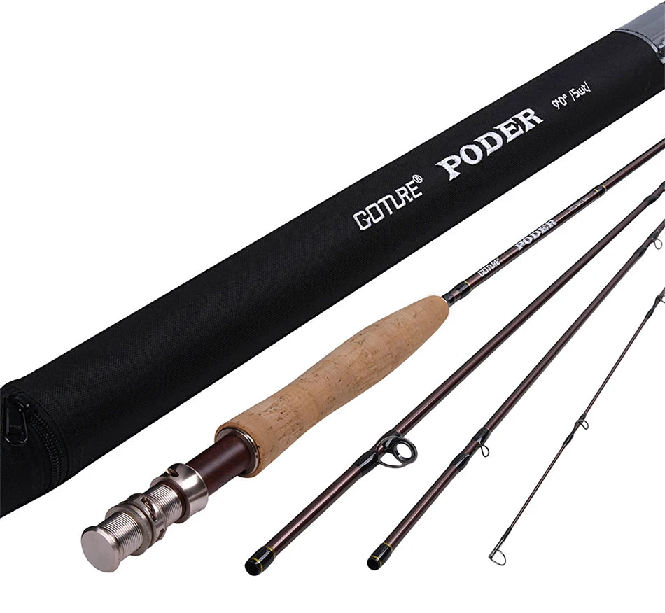 Goture PODER 9ft Fly Fishing Rod for Trout, Bass, Salmon