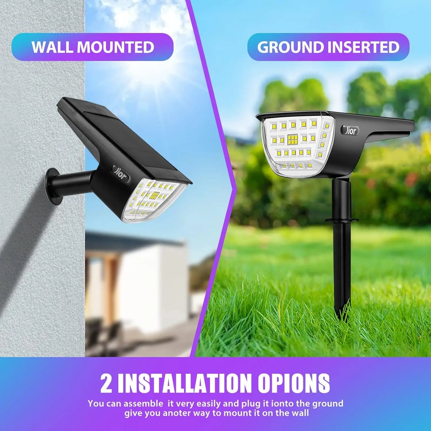 Outdoor 32 LED Waterproof Solar Powered Wall Lights