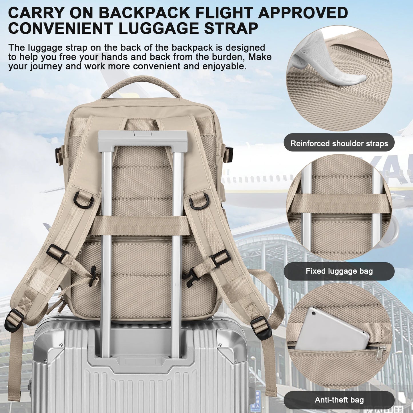 Flight Approved Gym Bag with Shoe Compartment