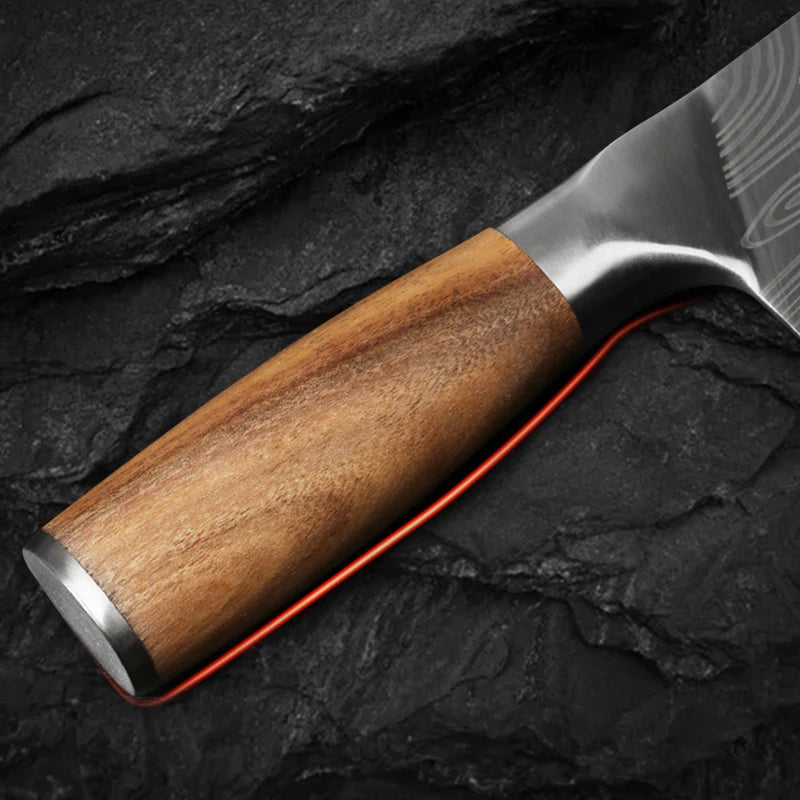 Chef Knife, Cleaver, Wood Handle Slicer