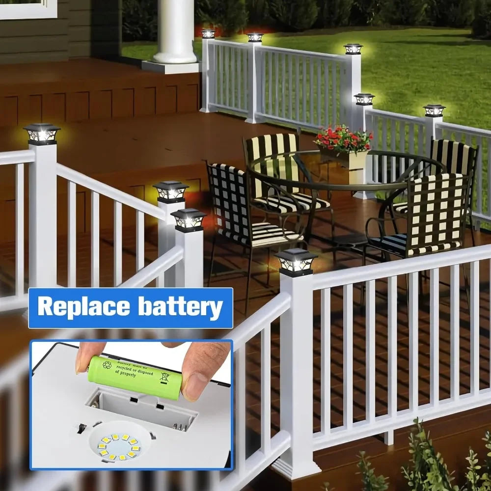 4x4/6x6, Vinyl Fence Post Solar Lights