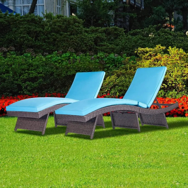 Wicker Chaise Lounge Chair