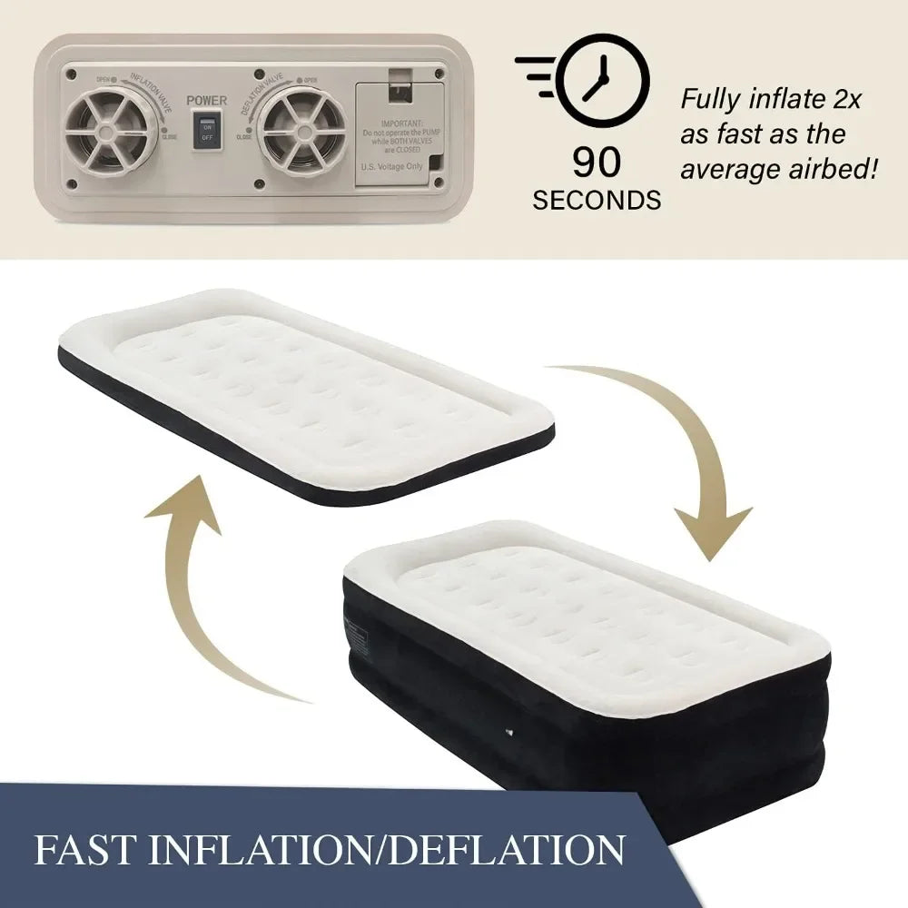 Plush Pillow Top Twin  Air Mattress