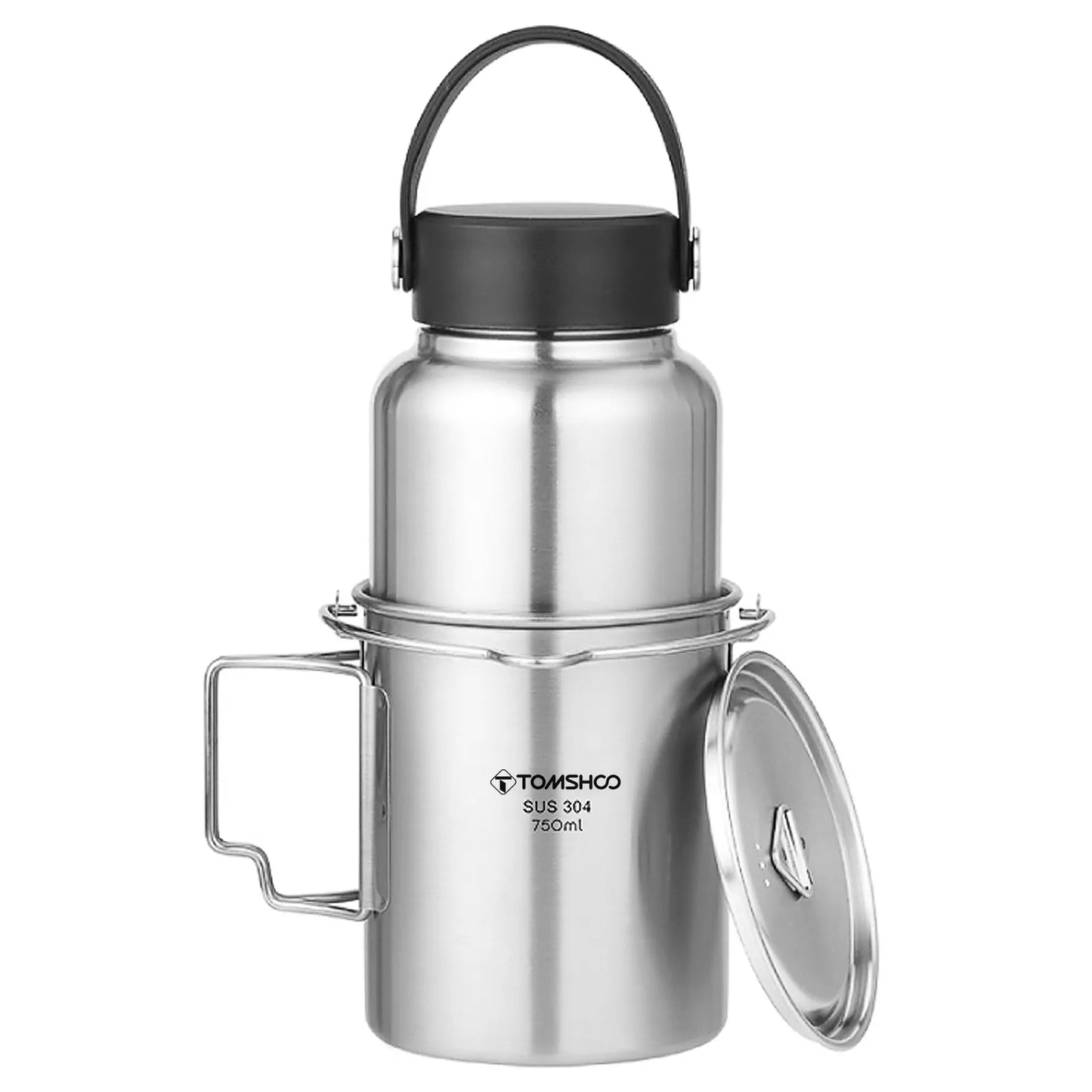 304 Stainless Steel, 1.05L Water Bottle, 750ml Coffee Cup, Mug