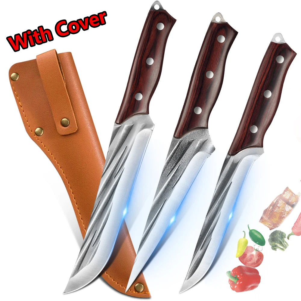 Forged Chef Knife, 3pcs/set, Slaughter, Boning, Meat Carving