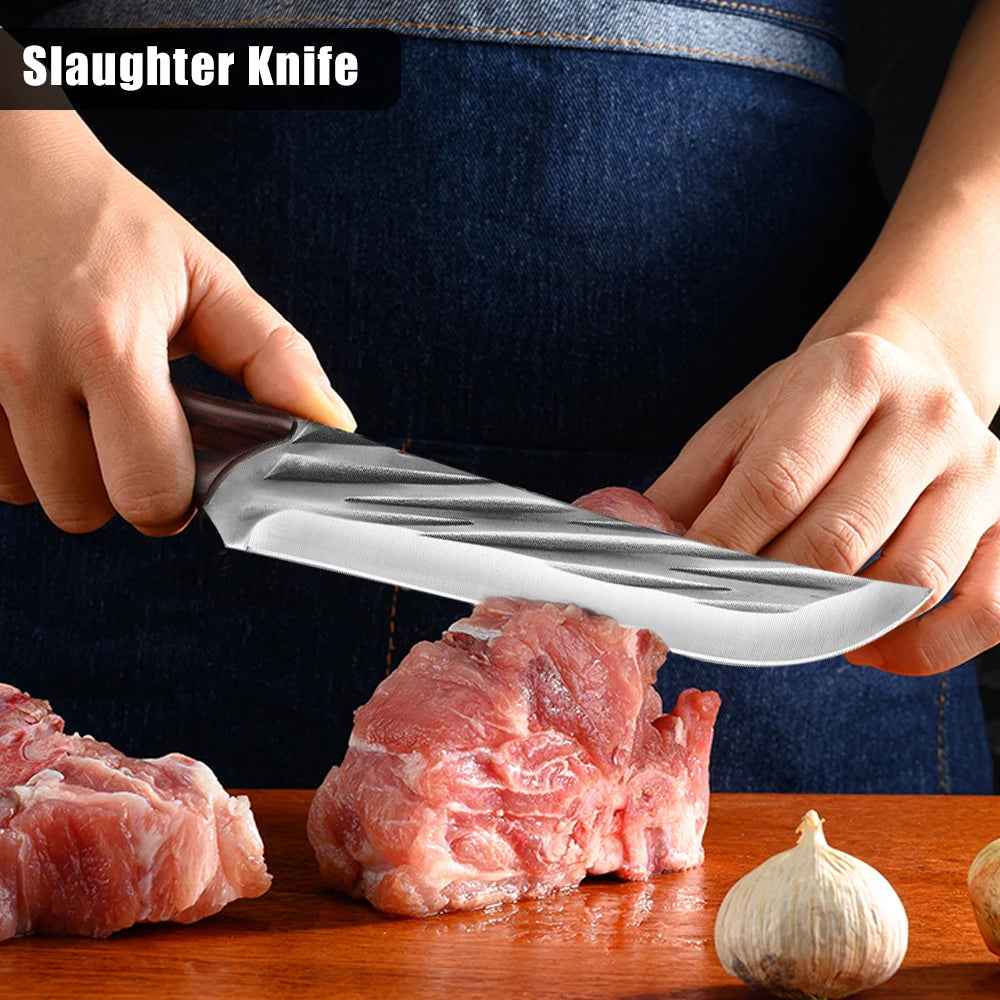 Forged Chef Knife, 3pcs/set, Slaughter, Boning, Meat Carving