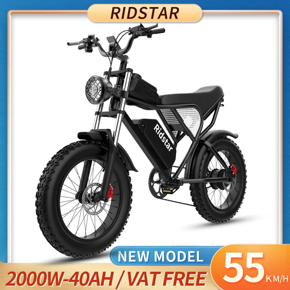 Ridstar Q20 Electric Bike 2000W 48V 40AH Dual motor