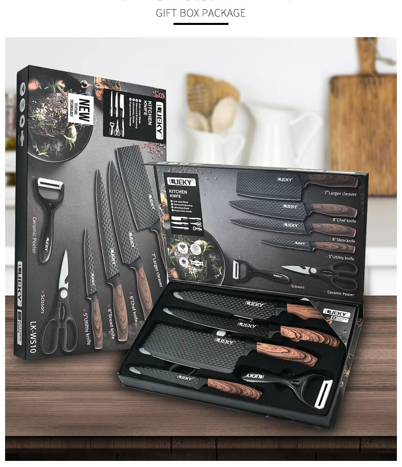 Kitchen Knives-Stainless Steel 6 PCS Sets