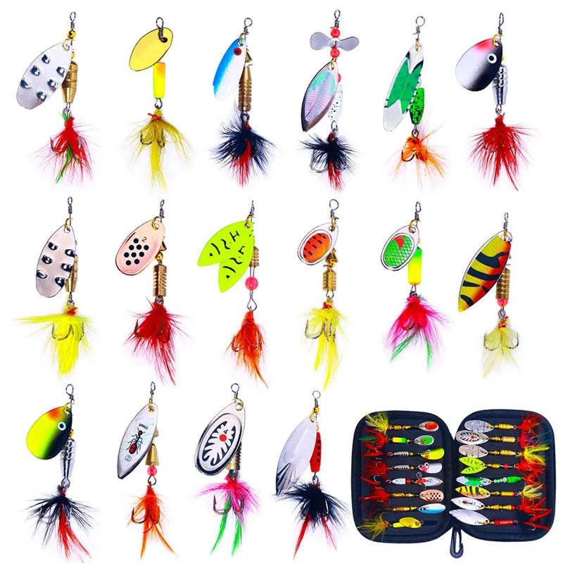 Fake Bait Spinner Lures - 16PCS