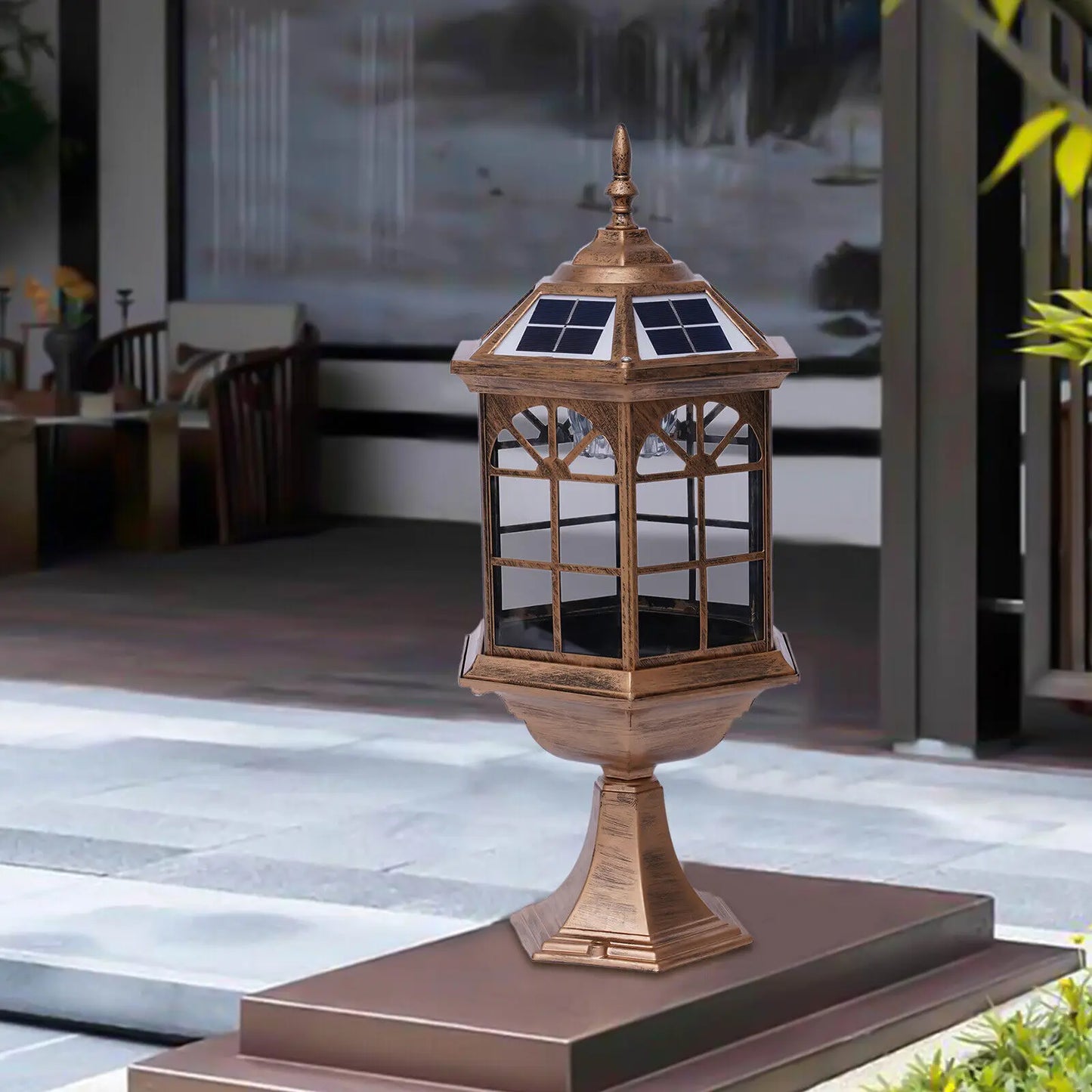 LOYALHEARTD LED Solar Powered Post Light