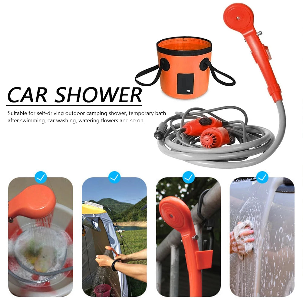 Portable Camping Shower High Pressure for Car Washing Hiking Camping