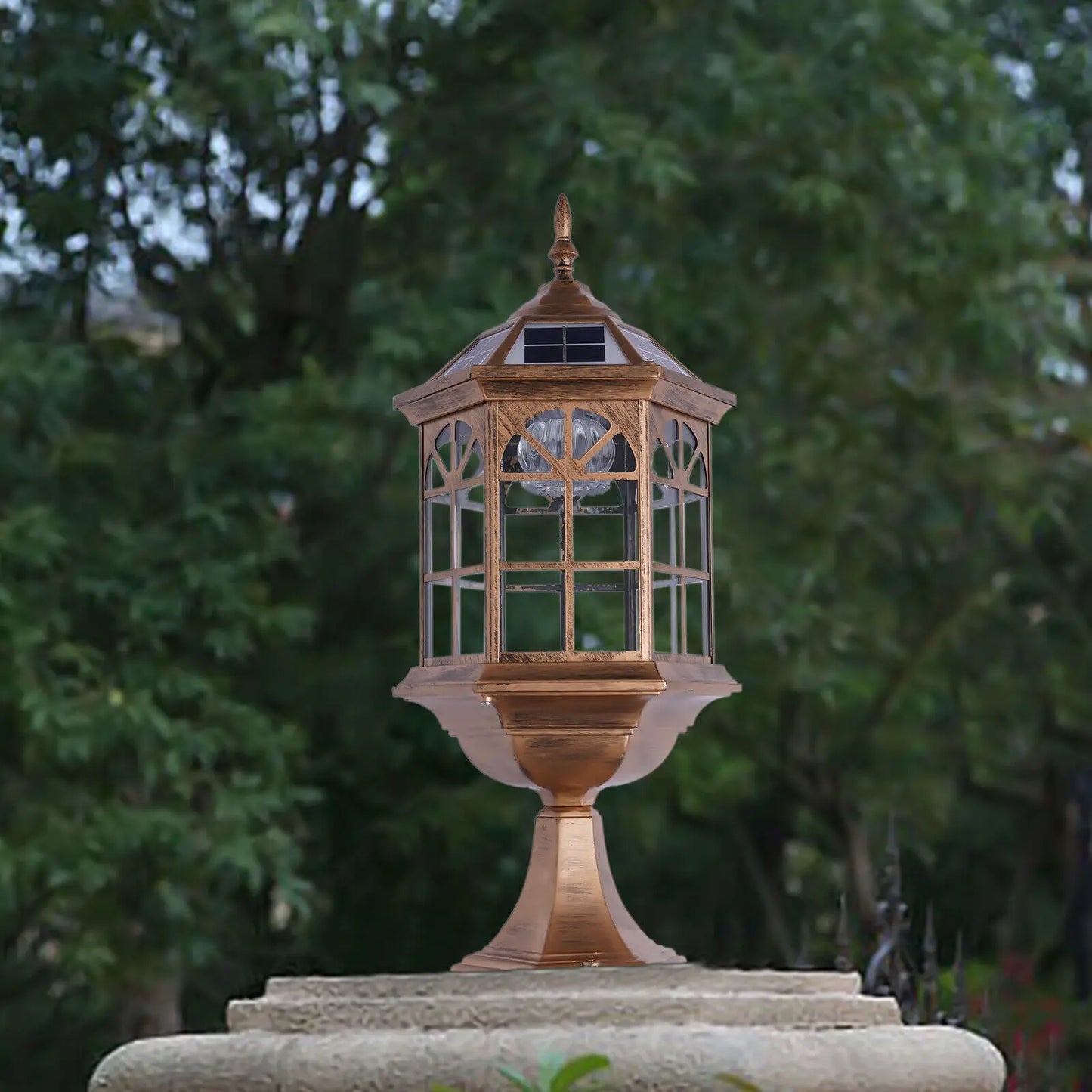 LOYALHEARTD LED Solar Powered Post Light