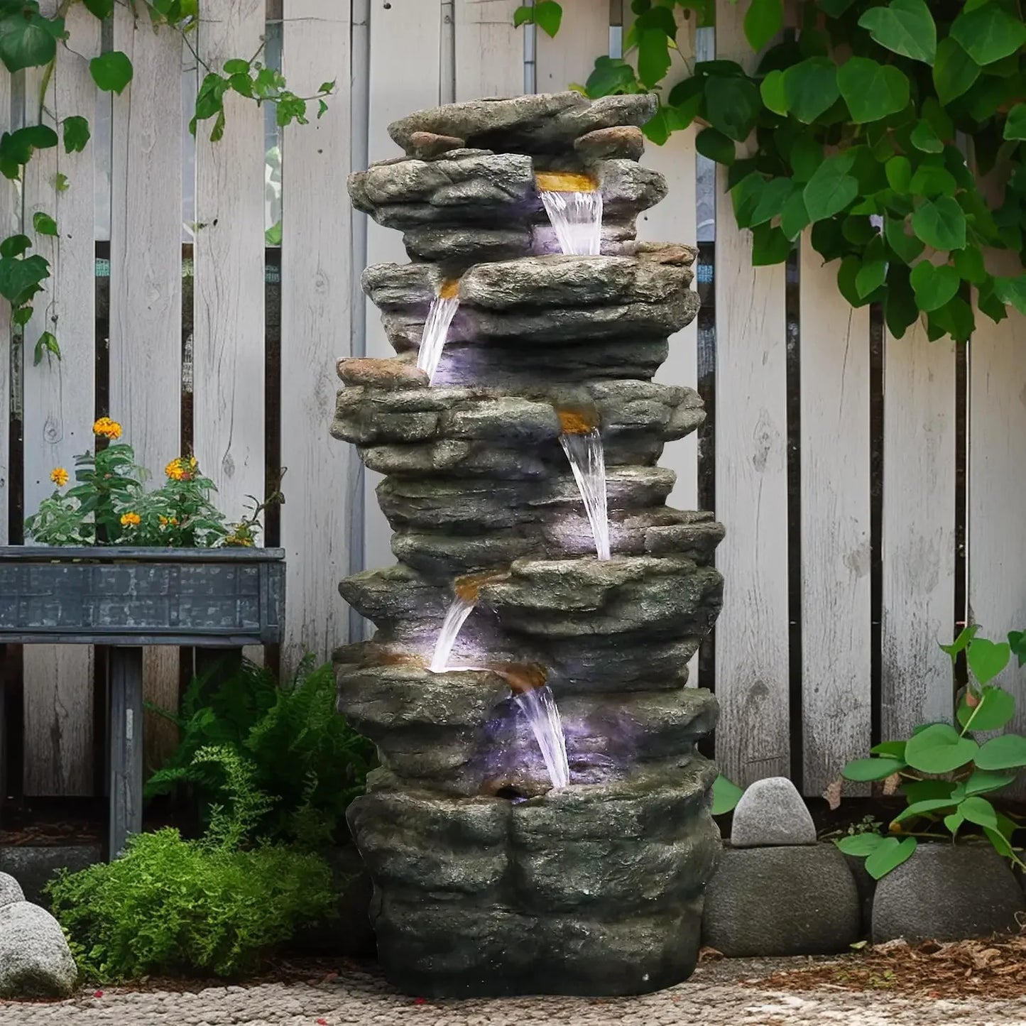 6-Tiers Cascading  Fountains and Waterfalls