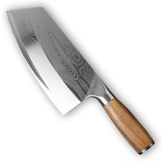 Chef Knife, Cleaver, Wood Handle Slicer