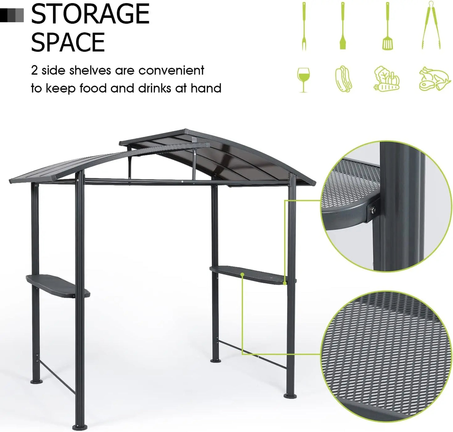 8 x 5 ft. Grill Gazebo Shelter for BBQ