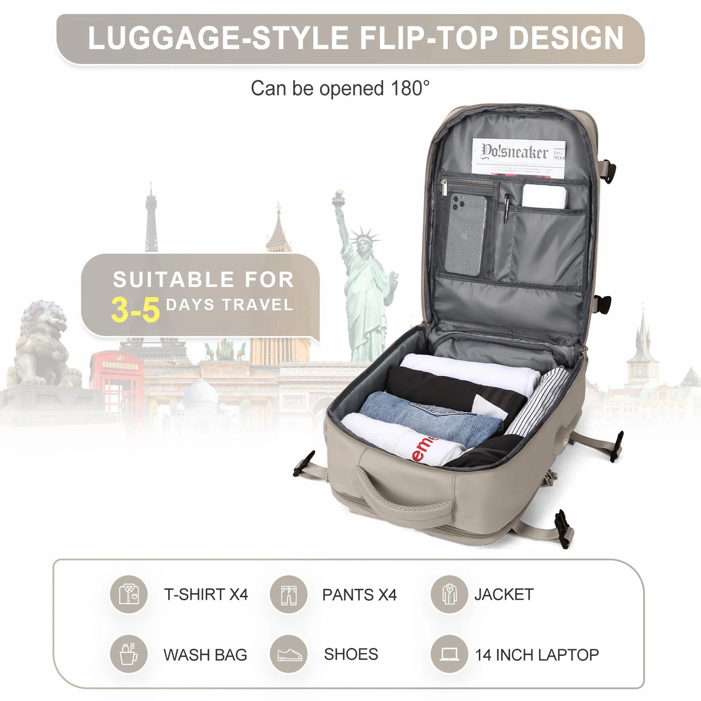 Flight Approved Gym Bag with Shoe Compartment