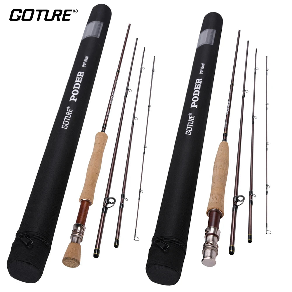 Goture PODER 9ft Fly Fishing Rod for Trout, Bass, Salmon