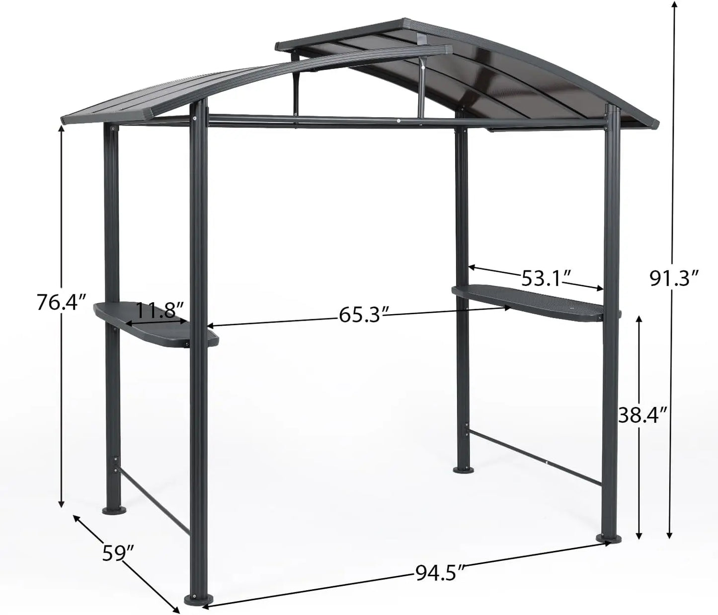 8 x 5 ft. Grill Gazebo Shelter for BBQ