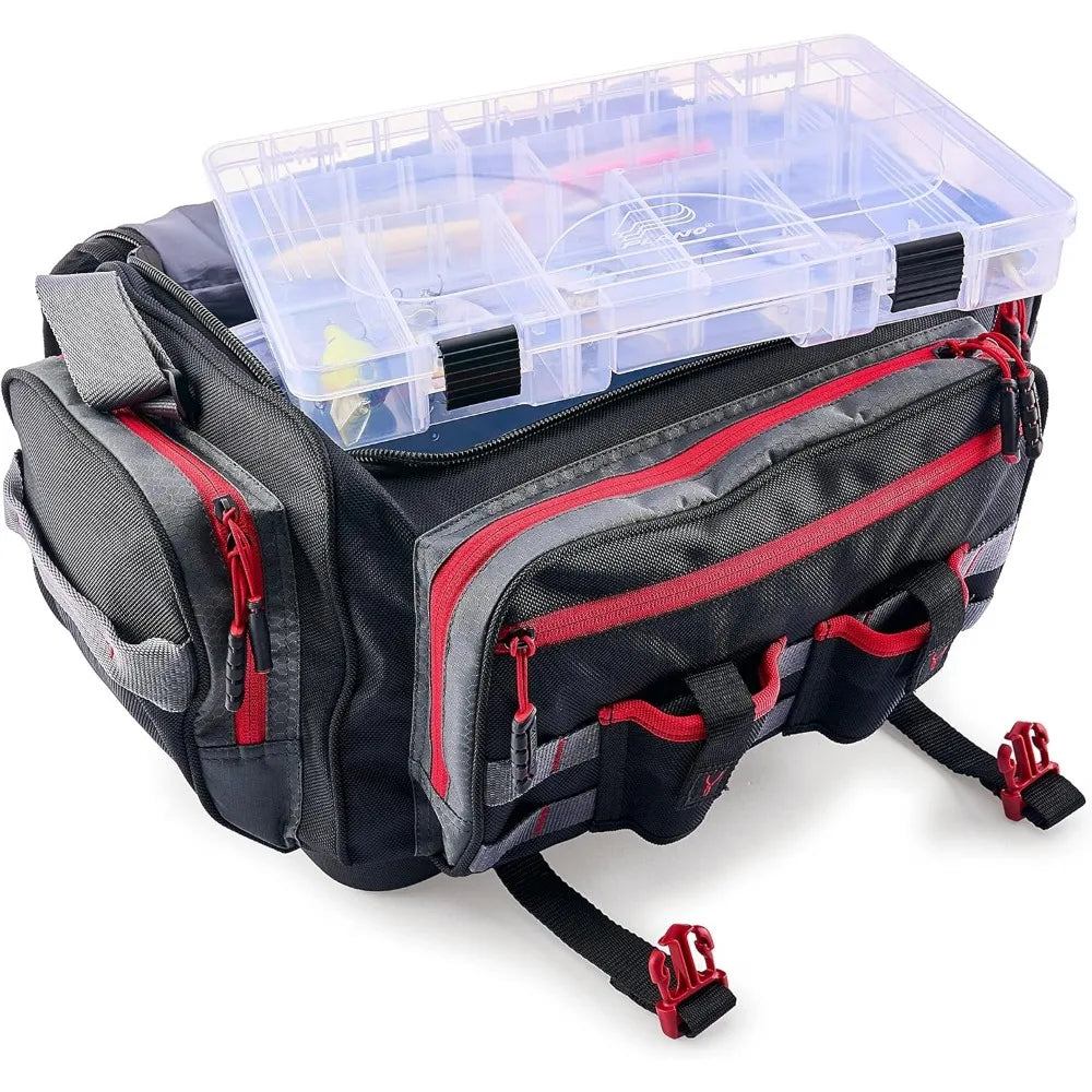 Fishing Tackle Bag with 2 Stow Away Tackle Boxes