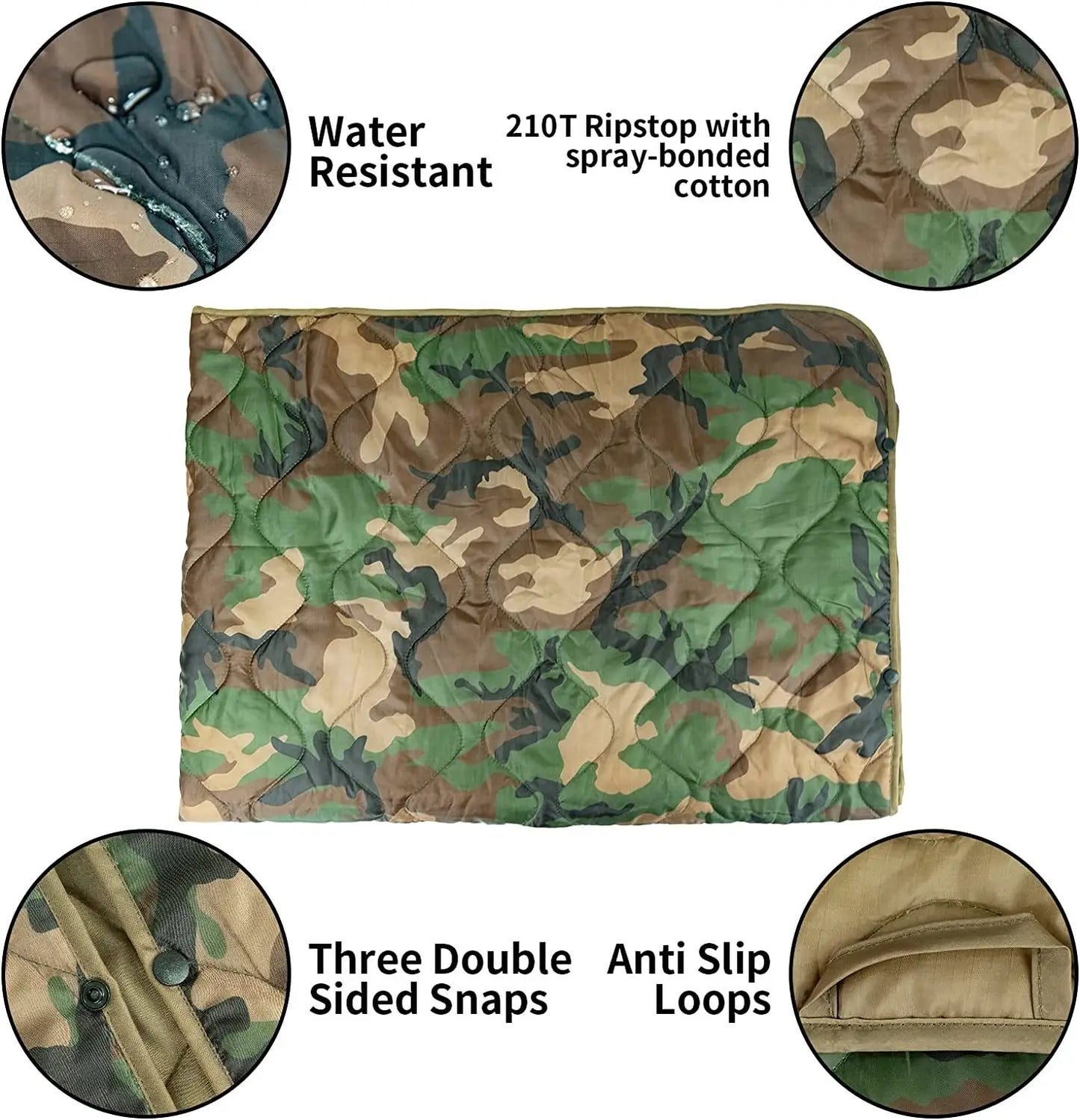 Kylebooker Waterproof Camo Woobie Blanket