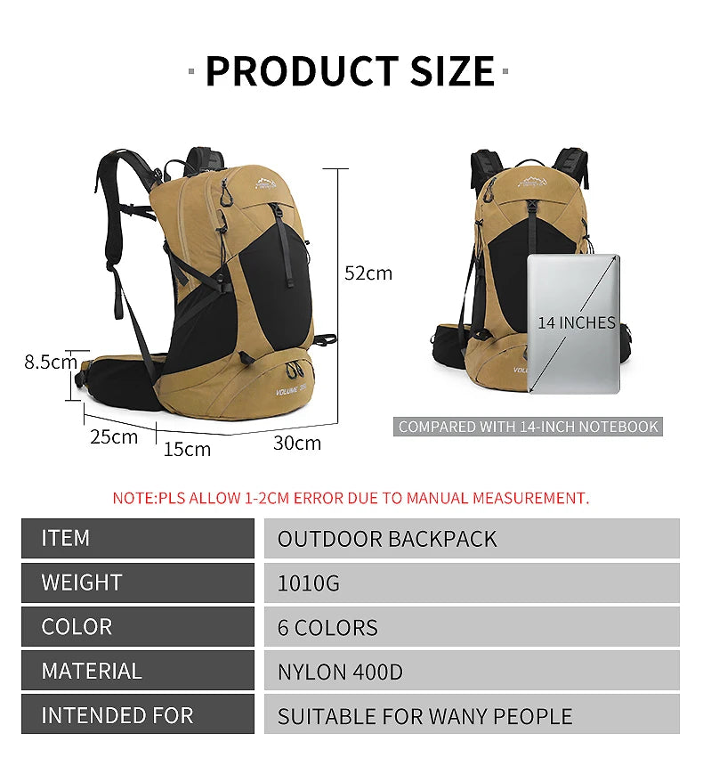 Mountaineering backpack 35 liters