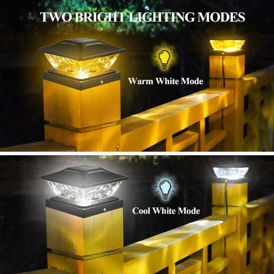 Post Caps Solar Lights Outdoor, Waterproof