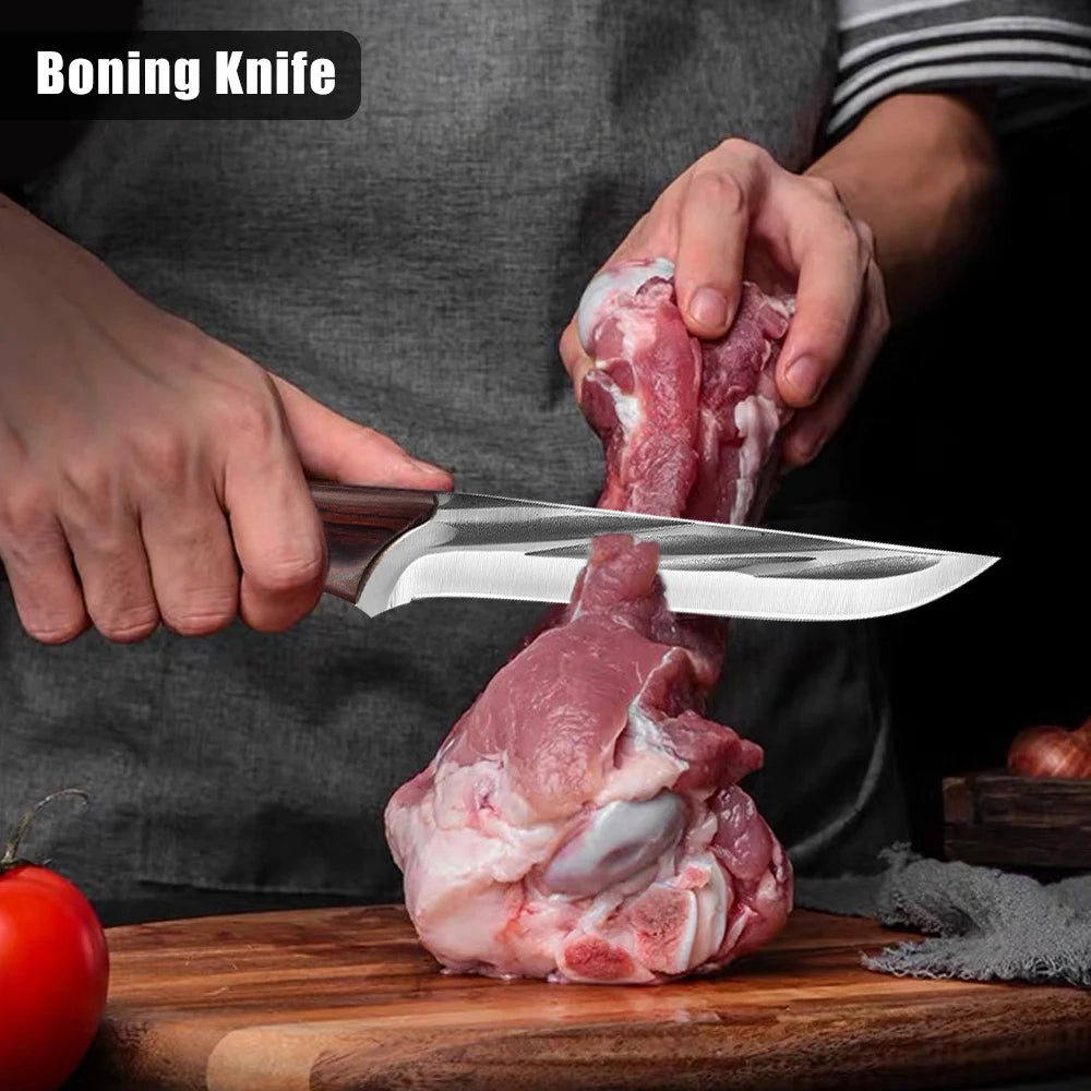 Forged Chef Knife, 3pcs/set, Slaughter, Boning, Meat Carving